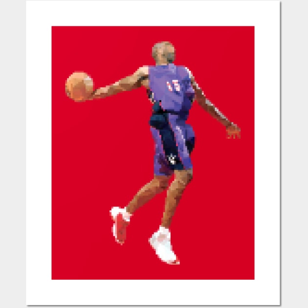 Vince Carter Slam Dunk (Pixel Art) Wall Art by rattraptees